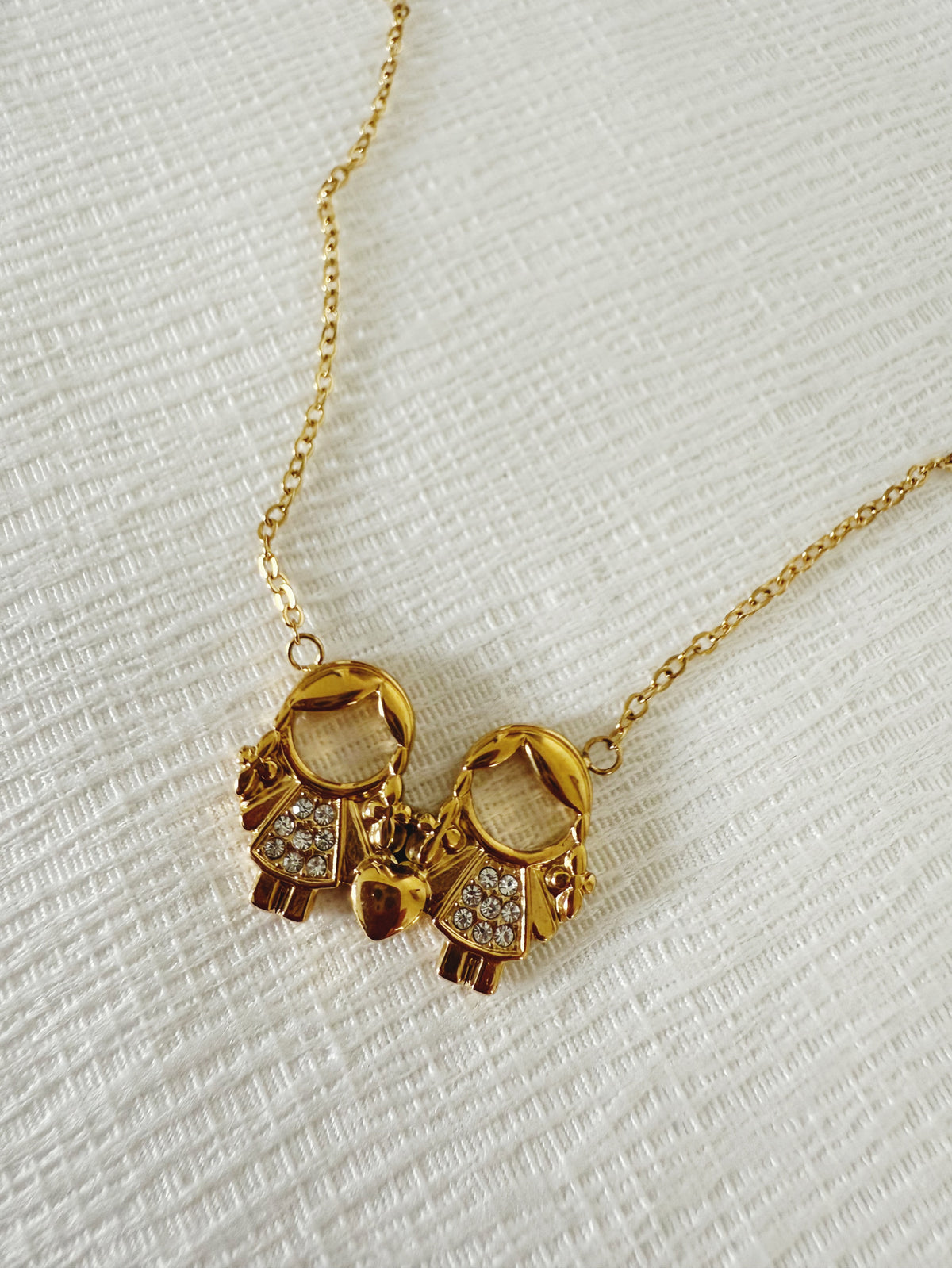 Collier Maman 2 enfants filles