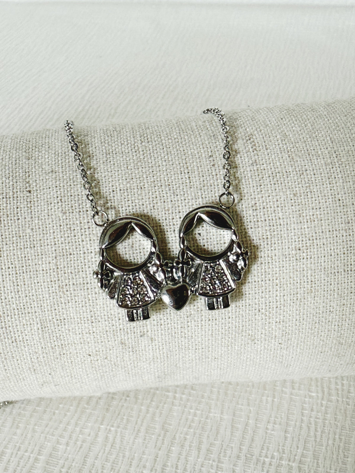 Collier Maman 2 enfants filles